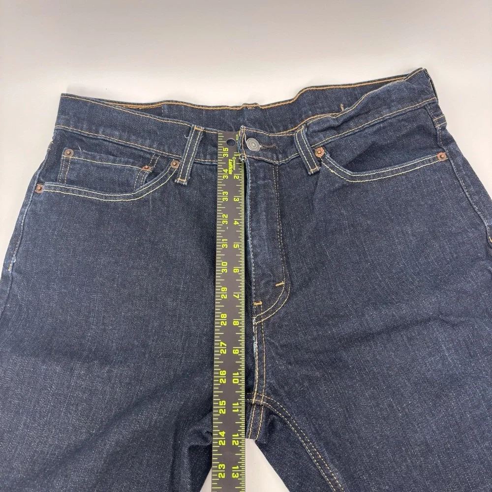 Levis 541 Dark Wash Straight Leg Blue Denim Jeans Mens 34x32 Cotton Blend